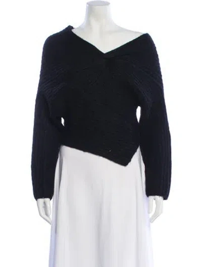 Pre-owned Cult Gaia V-neck Sweater In Blue