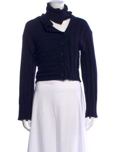 Pre-owned Cult Gaia V-neck Sweater In Blue