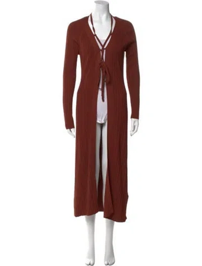 Pre-owned Cult Gaia V-neck Sweater In Brown