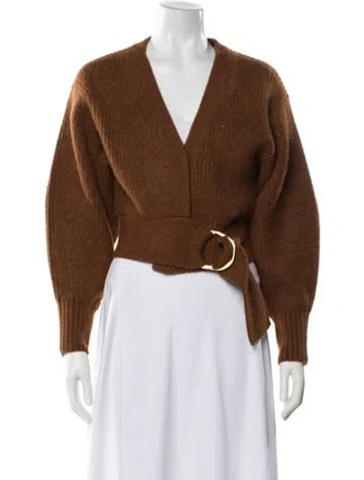 Pre-owned Cult Gaia V-neck Sweater In Brown