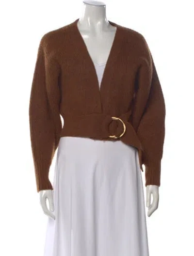 Pre-owned Cult Gaia V-neck Sweater In Brown