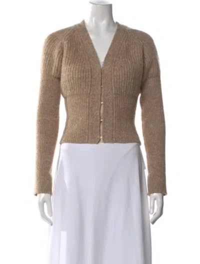 Pre-owned Cult Gaia V-neck Sweater In Brown