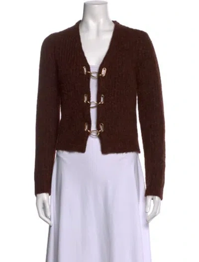 Pre-owned Cult Gaia V-neck Sweater In Brown