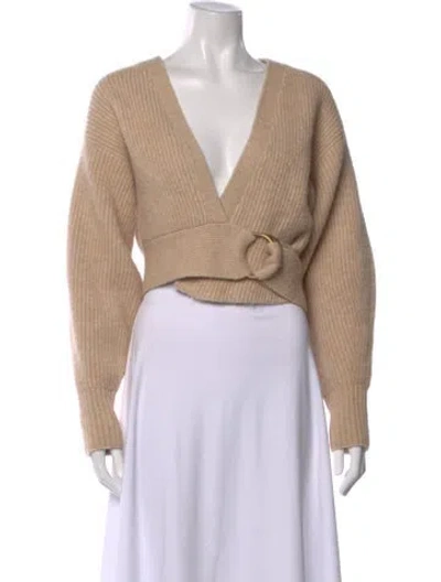 Pre-owned Cult Gaia V-neck Sweater In Neutral