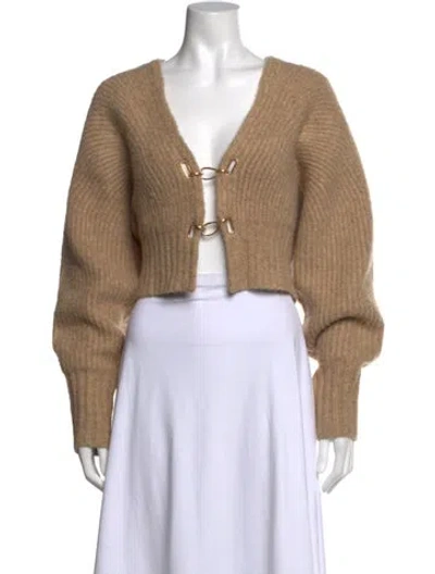 Pre-owned Cult Gaia V-neck Sweater In Neutral