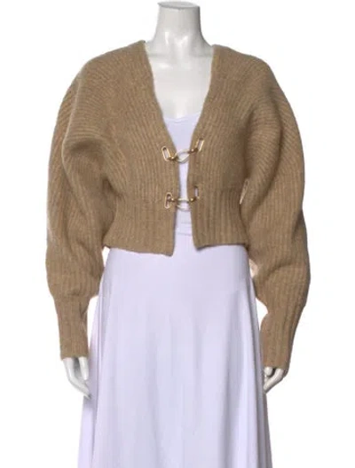 Pre-owned Cult Gaia V-neck Sweater In Neutrals