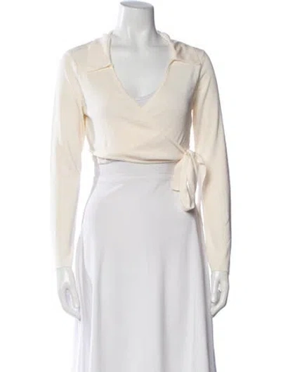 Pre-owned Cult Gaia V-neck Sweater In Neutrals