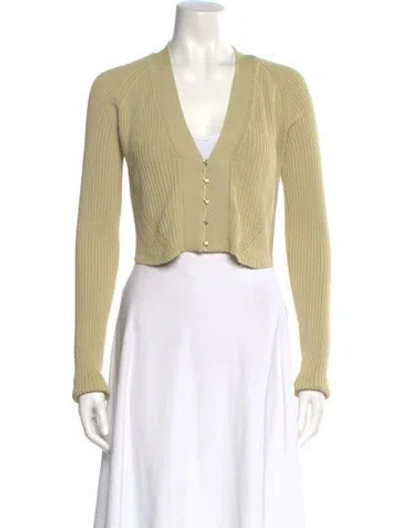 Pre-owned Cult Gaia V-neck Sweater In Neutrals