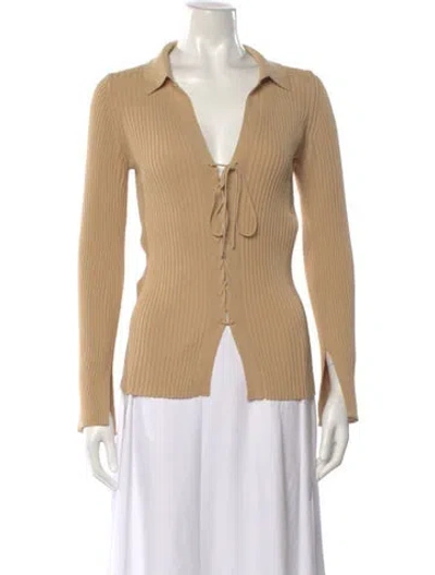 Pre-owned Cult Gaia V-neck Sweater In Neutrals