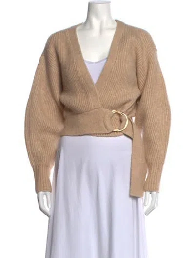Pre-owned Cult Gaia V-neck Sweater In Neutrals