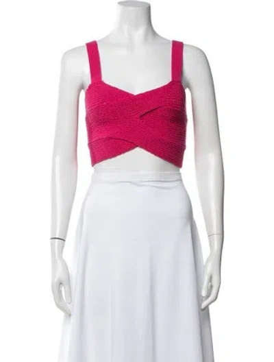Pre-owned Cult Gaia V-neck Sweater In Pink