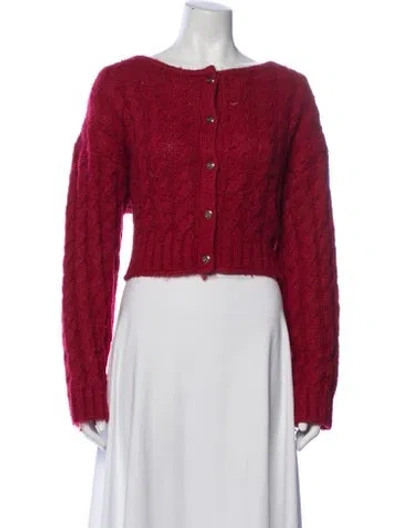 Pre-owned Cult Gaia V-neck Sweater In Red