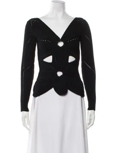 Pre-owned Cult Gaia V-neck Sweater W/ Tags In Black