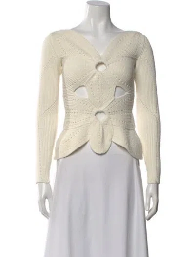 Pre-owned Cult Gaia V-neck Sweater W/ Tags In Neutral