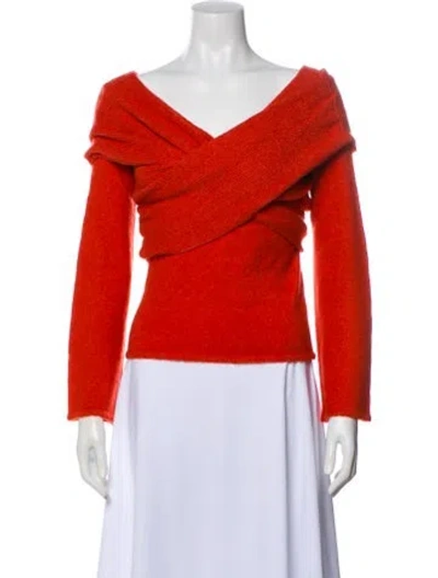 Pre-owned Cult Gaia V-neck Sweater W/ Tags In Orange