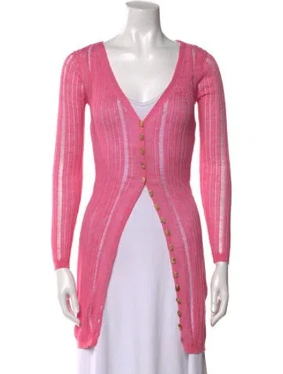Pre-owned Cult Gaia V-neck Sweater W/ Tags In Pink