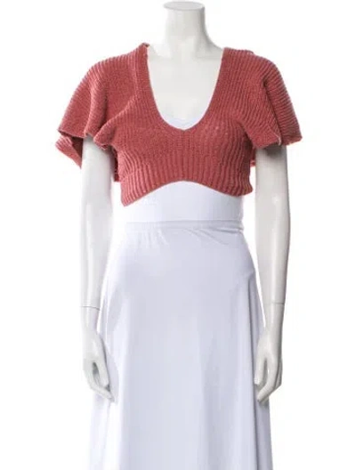 Pre-owned Cult Gaia V-neck Sweater W/ Tags In Pink