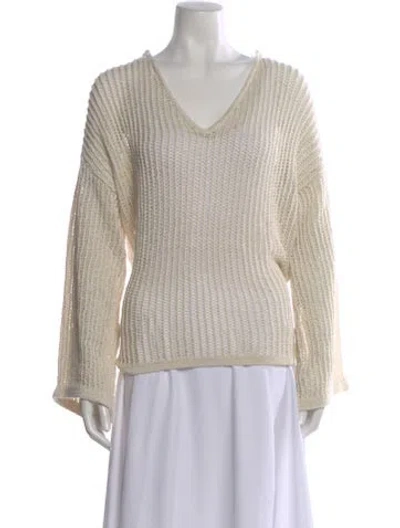 Pre-owned Cult Gaia V-neck Sweater W/ Tags W/tags In Neutral