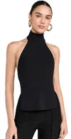 Cult Gaia Wake Knit Top In Black In Black