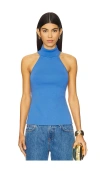 Cult Gaia Wake Open Back Halter Top In Capri