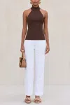 Cult Gaia Wake Knit Top In Java
