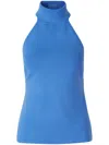 Cult Gaia Wake Open Back Halter Top In Blau
