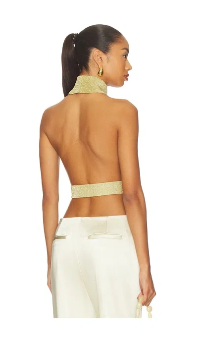 Cult Gaia Wake Top In Gold