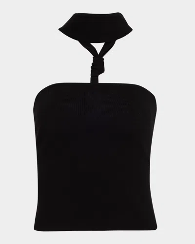 Cult Gaia Wali Knit Top In Black