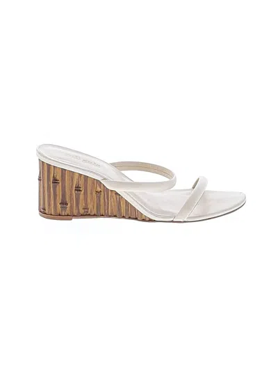 Pre-owned Cult Gaia Wedges In White