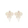 Cult Gaia Amina Imitation Pearl Flower Statement Earrings In White