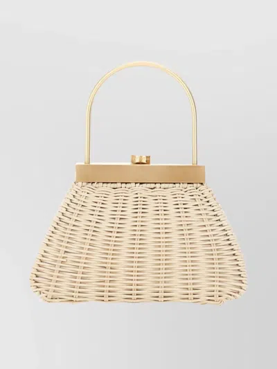 Cult Gaia Wicker Tote Bag Top Handle