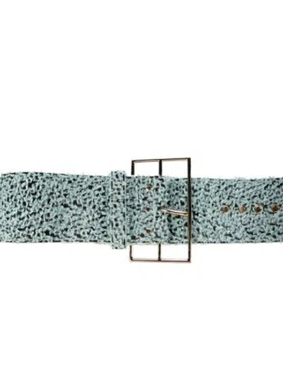 Pre-owned Cult Gaia Wide Belt In Blue