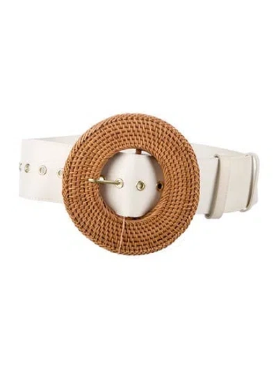 Pre-owned Cult Gaia Wide Leather Waist Belt In Multi