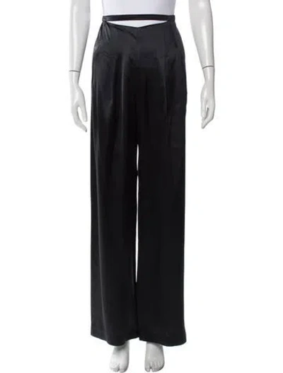 Pre-owned Cult Gaia Wide Leg Pants In Black