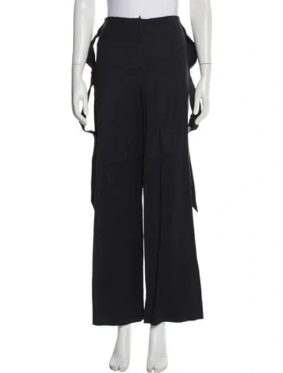 Pre-owned Cult Gaia Wide Leg Pants In Black