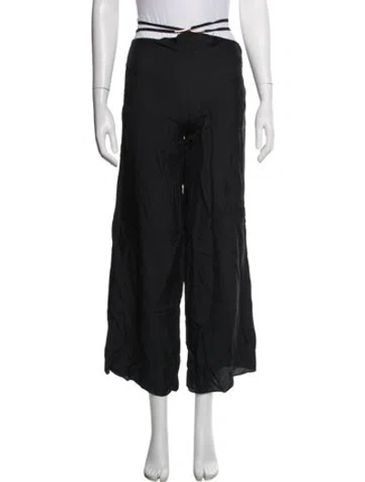 Pre-owned Cult Gaia Wide Leg Pants In Black