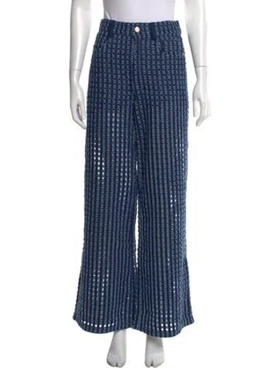 Pre-owned Cult Gaia Wide Leg Pants In Blue