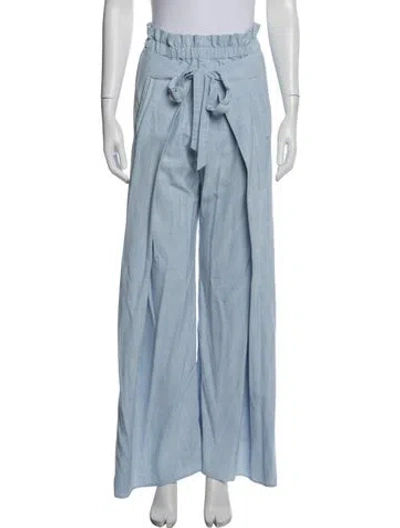 Pre-owned Cult Gaia Wide Leg Pants In Blue