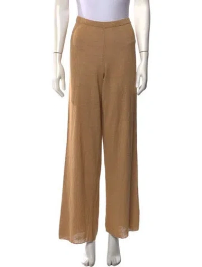 Pre-owned Cult Gaia Wide Leg Pants In Brown