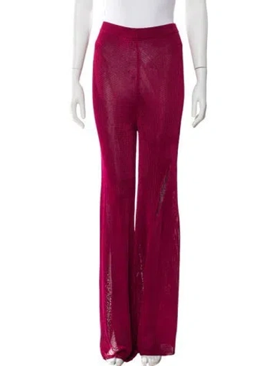 Pre-owned Cult Gaia Wide Leg Pants In Burgundy