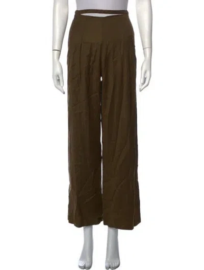 Pre-owned Cult Gaia Wide Leg Pants In Green