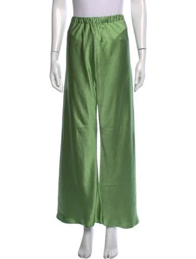 Pre-owned Cult Gaia Wide Leg Pants In Green