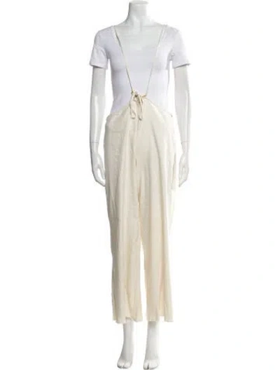 Pre-owned Cult Gaia Wide Leg Pants In Neutral