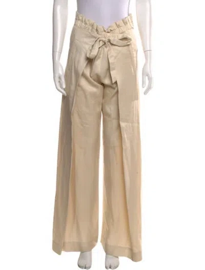Pre-owned Cult Gaia Wide Leg Pants In Neutral