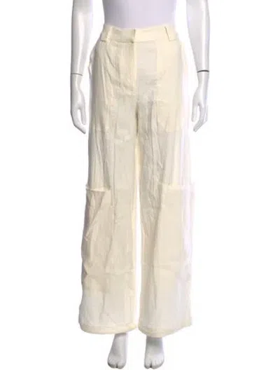 Pre-owned Cult Gaia Wide Leg Pants In Neutrals