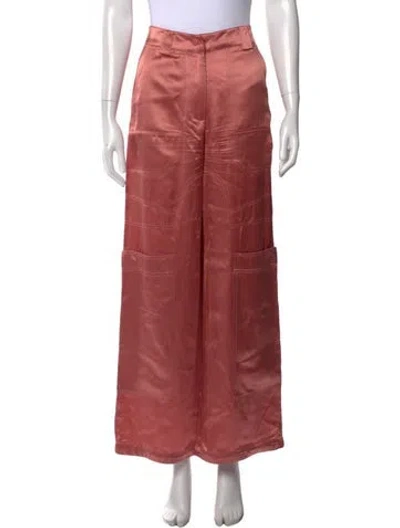 Pre-owned Cult Gaia Wide Leg Pants In Orange