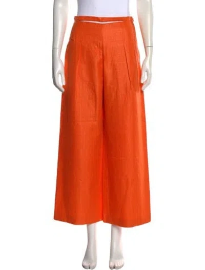 Pre-owned Cult Gaia Wide Leg Pants In Orange