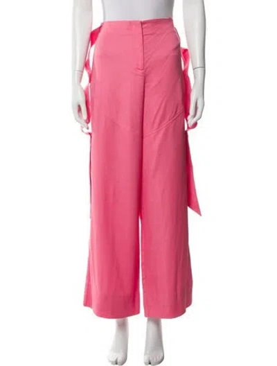 Pre-owned Cult Gaia Wide Leg Pants In Pink