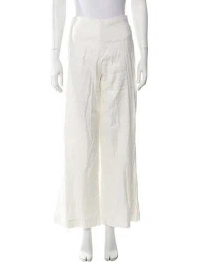 Pre-owned Cult Gaia Wide Leg Pants In White