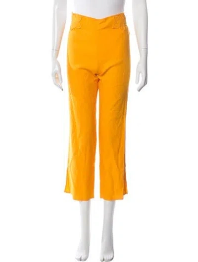 Pre-owned Cult Gaia Wide Leg Pants In Yellow